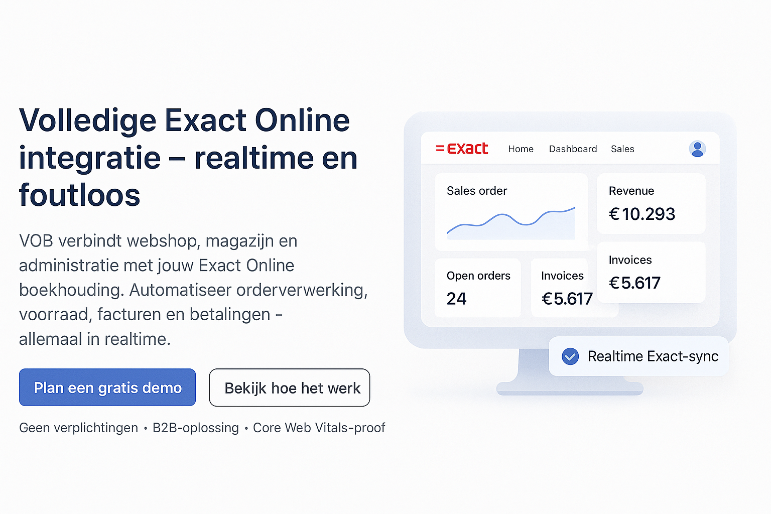 Exact Online integratie mockup